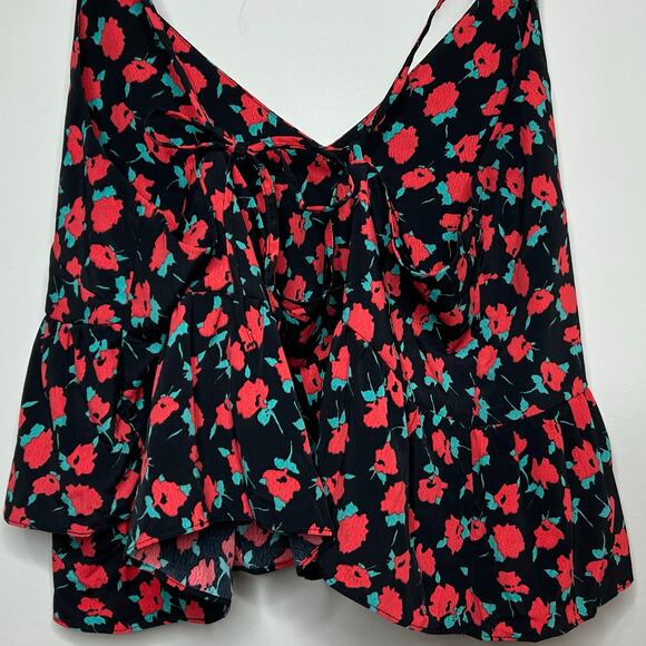 ASOS Cropped Floral Print Tank Size 12 - Picture 6 of 6